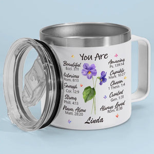 Un ami est une âme qui réside dans deux corps - Gobelet personnalisé en acier inoxydable de 14 oz avec poignée - Cadeau pour meilleures amies, meilleures amies, sœurs