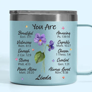 Un ami est une âme qui réside dans deux corps - Gobelet personnalisé en acier inoxydable de 14 oz avec poignée - Cadeau pour meilleures amies, meilleures amies, sœurs