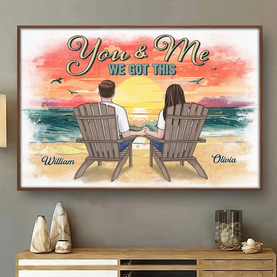Notre histoire d'amour comprend un chapitre sur les animaux - Affiche horizontale personnalisée pour chien - Cadeau pour couples, propriétaires d'animaux, amoureux des animaux