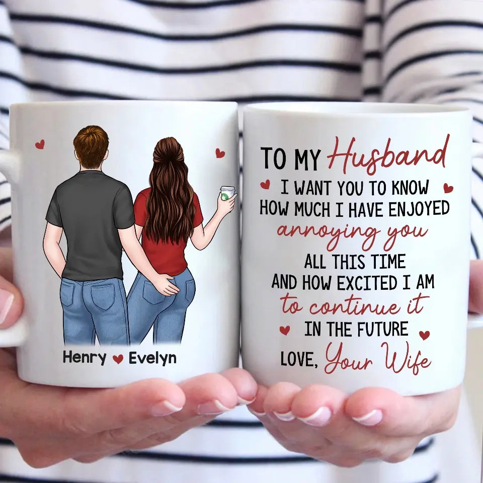 Aimer, c'est brûler, c'est être en feu - Mug personnalisé pour couple - Cadeau pour mari et femme, anniversaire