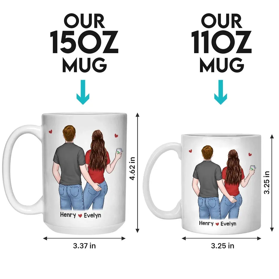 Aimer, c'est brûler, c'est être en feu - Mug personnalisé pour couple - Cadeau pour mari et femme, anniversaire