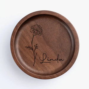 Grâce à toi, je ris un peu plus fort - Plat à bijoux en bois personnalisé Bestie - Cadeau pour meilleures amies, meilleures amies, sœurs