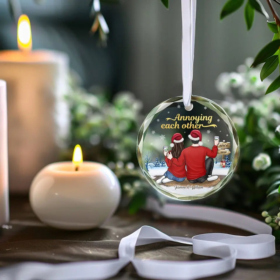 Et c'est toi, ça a toujours été toi - Ornement en verre personnalisé pour couple - Cadeau de Noël pour mari et femme, anniversaire
