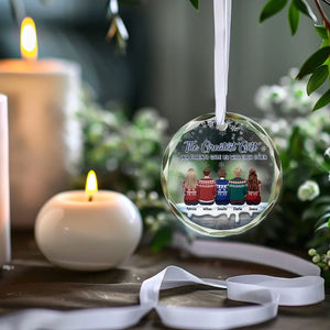 L'une des plus grandes bénédictions de la vie - Ornement en verre personnalisé pour la famille - Cadeau de Noël pour les membres de la famille