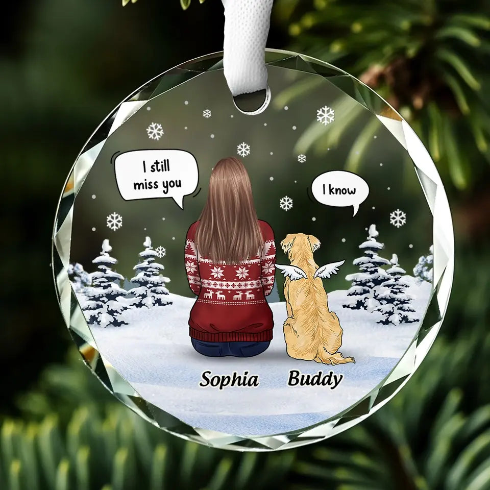 Honorez la mémoire de vos fidèles compagnons pour toujours - Ornement commémoratif en verre personnalisé - Cadeau de Noël, cadeau de condoléances pour les propriétaires et les amoureux des animaux