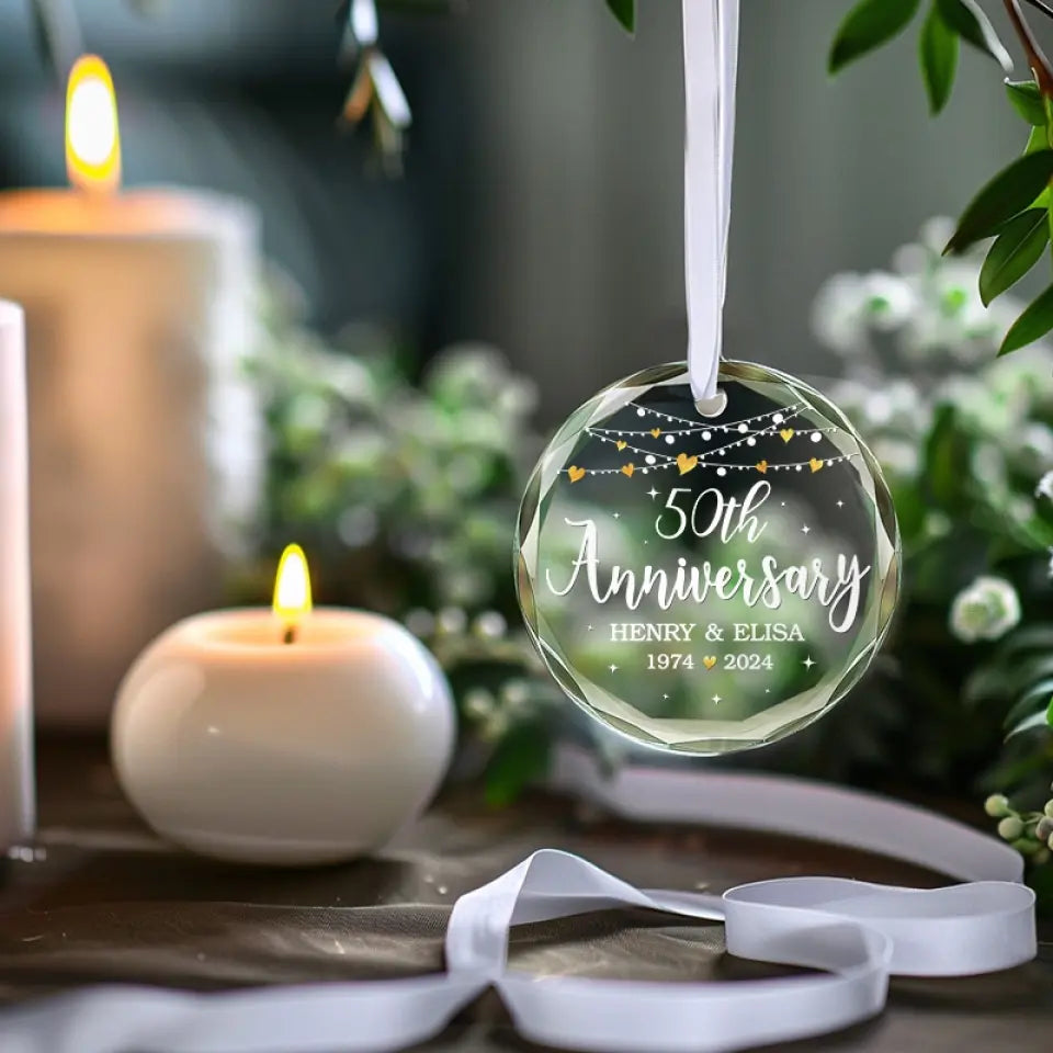 Je veux être avec toi jusqu'à ma dernière page - Ornement en verre personnalisé pour couple - Cadeau pour mari et femme, anniversaire
