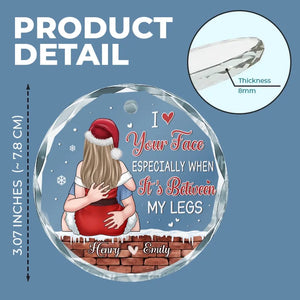 Vous embellissez la saison ! Ornement en verre personnalisé pour couple, cercle personnalisé, cadeau pour mari et femme, anniversaire