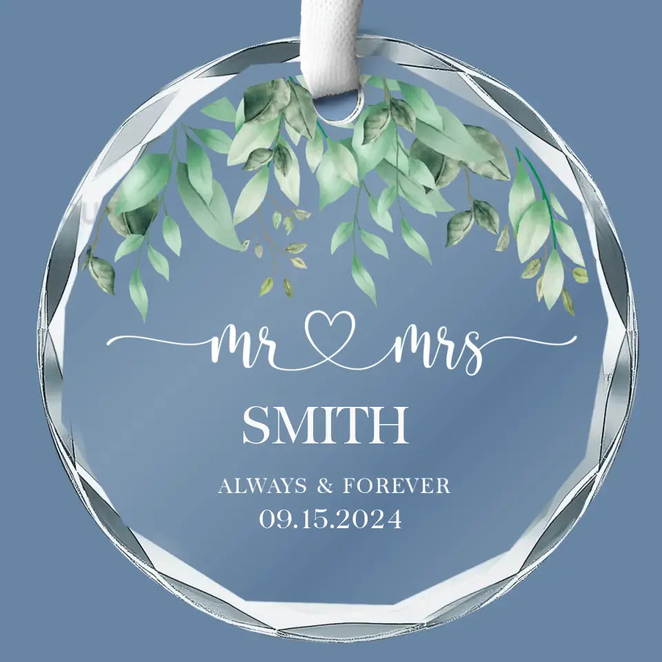La vie avec toi ne cesse de s'améliorer - Ornement en verre personnalisé pour couple - Cadeau pour mari et femme, anniversaire