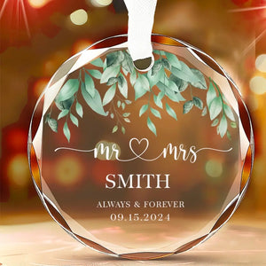 La vie avec toi ne cesse de s'améliorer - Ornement en verre personnalisé pour couple - Cadeau pour mari et femme, anniversaire