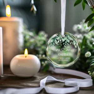 La vie avec toi ne cesse de s'améliorer - Ornement en verre personnalisé pour couple - Cadeau pour mari et femme, anniversaire