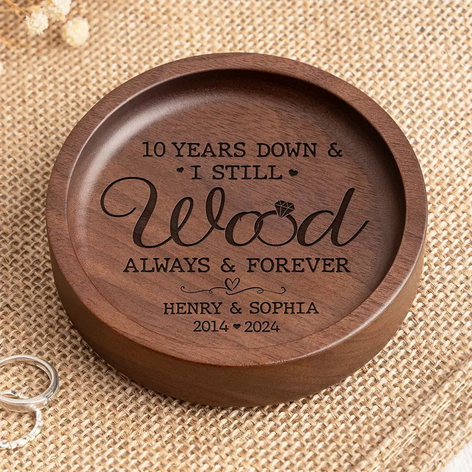 Ensemble avec toi est mon endroit préféré - Plat à bijoux en bois personnalisé pour couple - Cadeau pour mari et femme, anniversaire