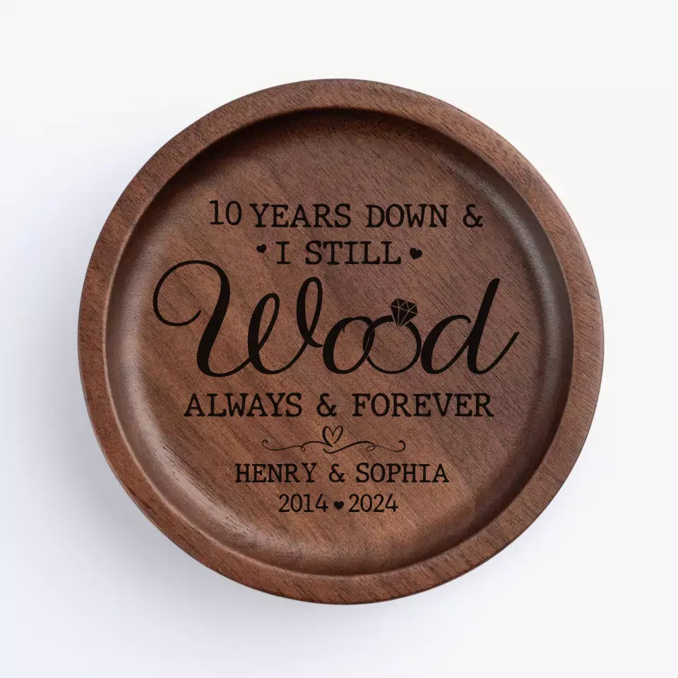 Ensemble avec toi est mon endroit préféré - Plat à bijoux en bois personnalisé pour couple - Cadeau pour mari et femme, anniversaire