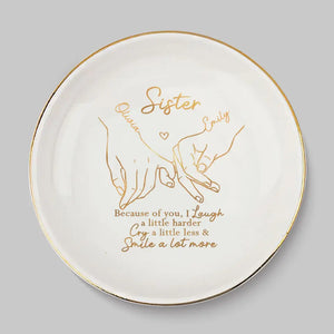 La vie est meilleure avec de vrais amis - Porte-bijoux personnalisé Bestie - Cadeau pour meilleures amies, meilleures amies, sœurs