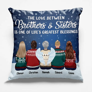Le bonheur, c'est être entouré de sa famille - Coussin personnalisé pour la famille - Cadeau de Noël pour les membres de la famille