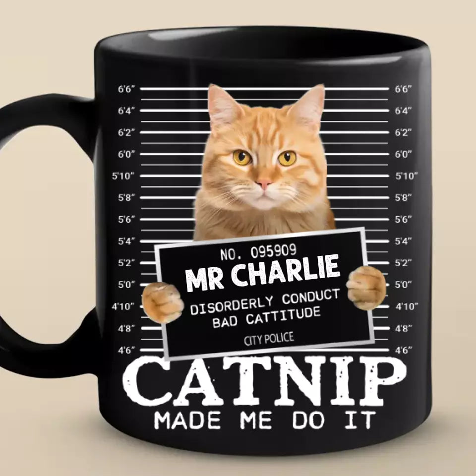 Tasse noire personnalisée avec photo de chat, compagnon de chambre à quatre pattes, ami pour toujours - Cadeau pour propriétaires et amoureux des animaux