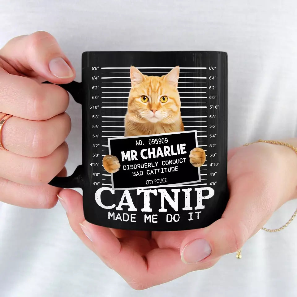 Tasse noire personnalisée avec photo de chat, compagnon de chambre à quatre pattes, ami pour toujours - Cadeau pour propriétaires et amoureux des animaux