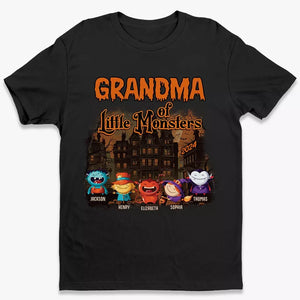 Attention aux petits monstres - T-shirt, sweat à capuche et sweat-shirt unisexe personnalisé pour la famille - Cadeau d'Halloween pour maman et grand-mère