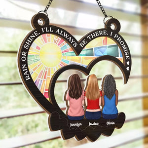 Les amis sont le soleil de la vie - Attrape-soleil personnalisé à suspendre à la fenêtre - Cadeau pour les meilleures amies, les meilleures amies et les sœurs