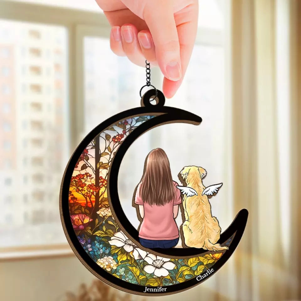 Sieste éternelle au soleil - Attrape-soleil personnalisé à suspendre à une fenêtre - Cadeau de condoléances pour les propriétaires et les amoureux des animaux