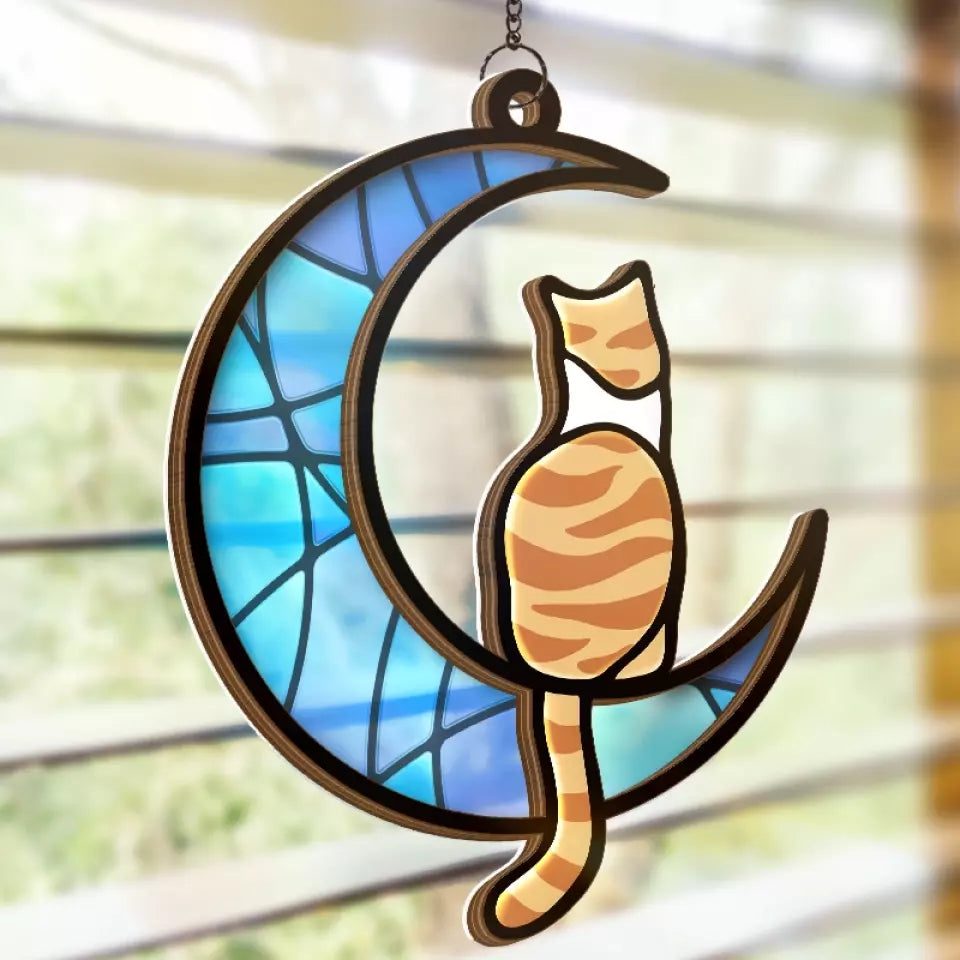 Souriez parce que c'est arrivé - Attrape-soleil personnalisé à suspendre à une fenêtre - Cadeau de condoléances pour les propriétaires et les amoureux des animaux
