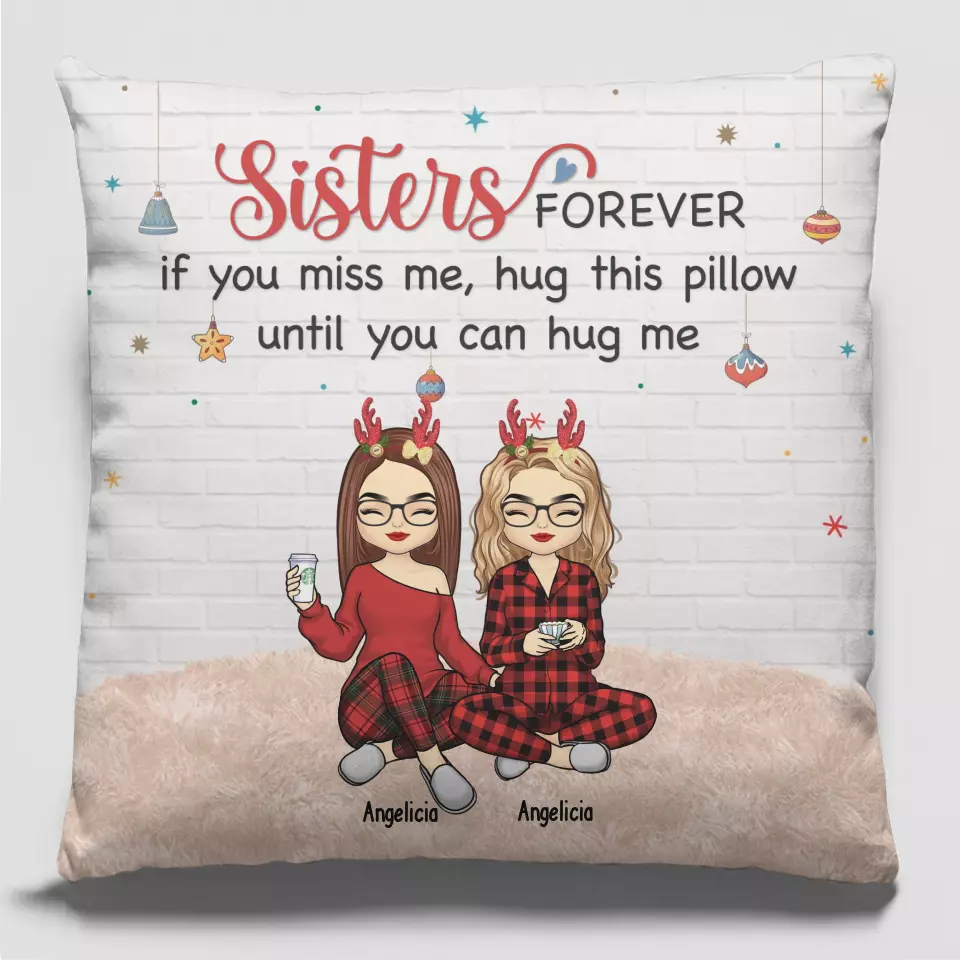 Seul un ami peut être aussi honnête - Coussin personnalisé Bestie - Cadeau de Noël pour les meilleures amies, BFF, sœurs