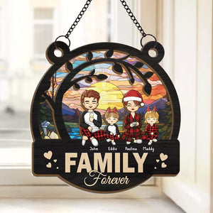 C'est nous - Attrape-soleil personnalisé pour fenêtre - Cadeau de Noël pour les membres de la famille