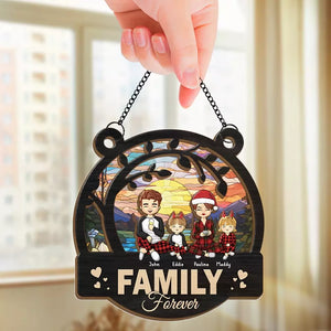 C'est nous - Attrape-soleil personnalisé pour fenêtre - Cadeau de Noël pour les membres de la famille