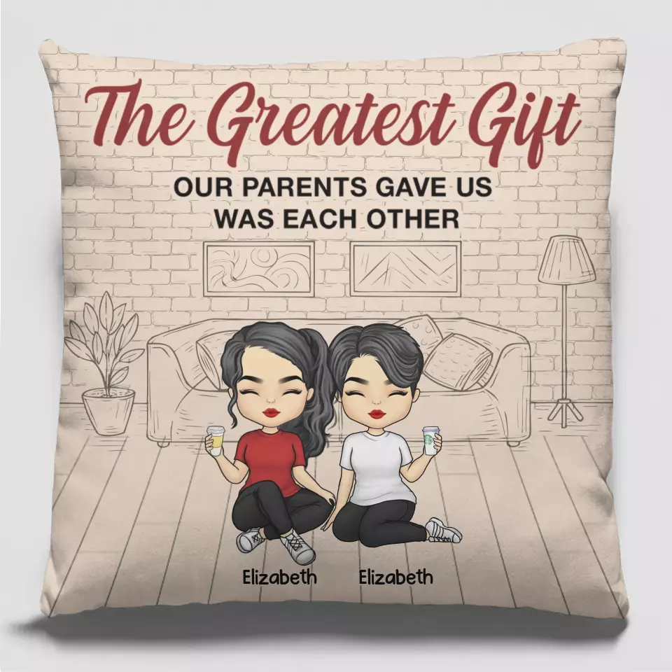 Frères et sœurs, l'une des plus grandes bénédictions de la vie - Coussin personnalisé pour la famille - Cadeau pour les membres de la famille