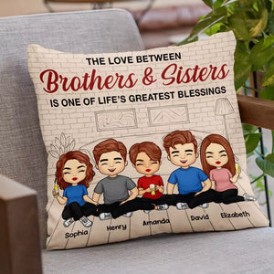 Frères et sœurs, l'une des plus grandes bénédictions de la vie - Coussin personnalisé pour la famille - Cadeau pour les membres de la famille