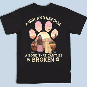 Tu ne quitteras jamais mon cœur - T-shirt unisexe personnalisé avec imprimé au dos pour chien, sweat à capuche, sweat-shirt - Cadeau pour les propriétaires d'animaux et les amoureux des animaux