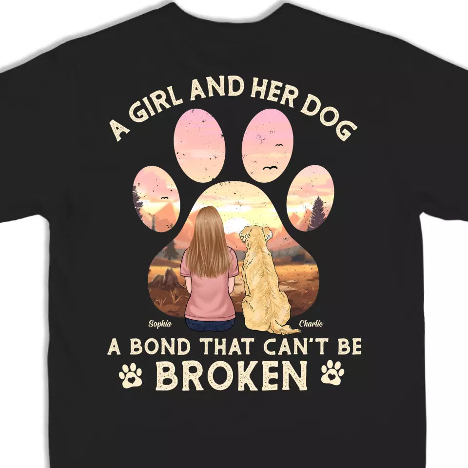 Tu ne quitteras jamais mon cœur - T-shirt unisexe personnalisé avec imprimé au dos pour chien, sweat à capuche, sweat-shirt - Cadeau pour les propriétaires d'animaux et les amoureux des animaux