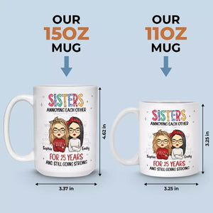 Un frère ou une sœur est en partie lié par le sang, en partie rival et ami pour toujours - Tasse personnalisée pour la famille - Cadeau pour les membres de la famille, les frères et sœurs