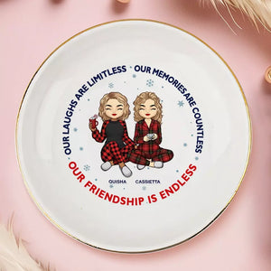 Notre amitié est infinie - Porte-bijoux personnalisé Bestie - Cadeau de Noël pour meilleures amies, meilleures amies, sœurs