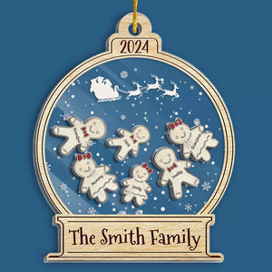 L'amour familial se réchauffe à Noël - Décoration de Noël personnalisée à 3 étages - Cadeau de Noël pour les membres de la famille