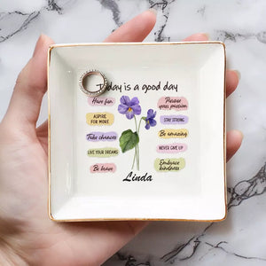 Aujourd'hui est un bon jour - Plat à bijoux personnalisé Bestie - Cadeau pour meilleures amies, meilleures amies, sœurs