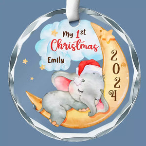 Tu fais partie de moi, mon petit - Ornement en verre personnalisé en forme de cercle familial - Cadeau de Noël pour bébé, enfant, nouveau-né