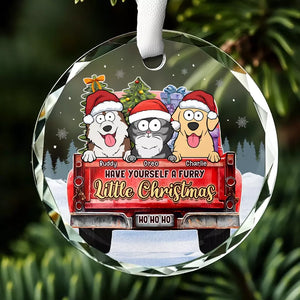 Je crois aux pattes du Père Noël – Décoration en verre personnalisée pour chien et chat – Cadeau de Noël pour les propriétaires et les amoureux des animaux