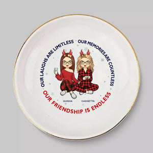 Notre amitié est infinie - Porte-bijoux personnalisé Bestie - Cadeau de Noël pour meilleures amies, meilleures amies, sœurs