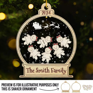 L'amour familial se réchauffe à Noël - Décoration de Noël personnalisée à 3 étages - Cadeau de Noël pour les membres de la famille
