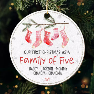Faites vibrer vos proches à Noël ! Décoration de Noël personnalisée en cuir pour toute la famille. Cadeau de Noël pour les membres de la famille, les bébés et les nouveau-nés.