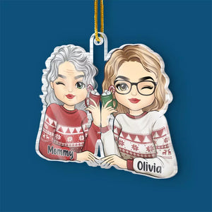 Ma mère, tout mon univers, la source de mon être, mon tout - Ornement personnalisé familial - Forme personnalisée en acrylique - Cadeau de Noël pour maman, fille
