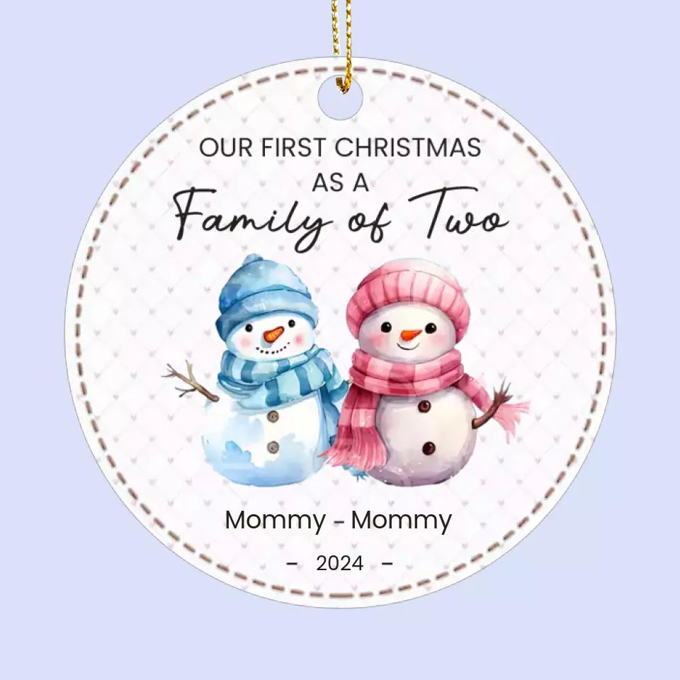 La famille s'agrandit avec l'arrivée d'un nouveau-né - Décoration de Noël personnalisée en cuir - Cadeau pour les membres de la famille, les bébés et les nouveau-nés