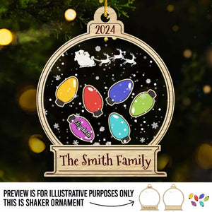 Là où il y a de la famille, il y a de l'amour - Ornement personnalisé à 3 étages pour la famille - Cadeau de Noël pour les membres de la famille