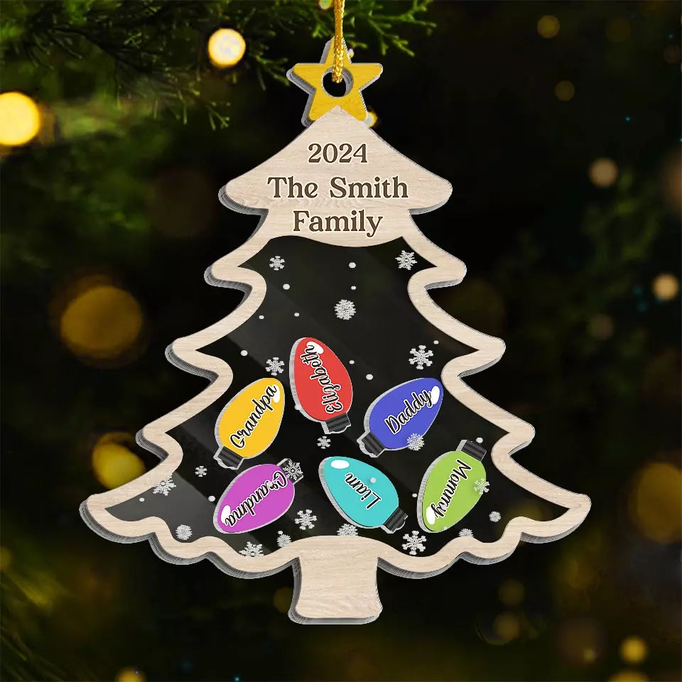 Se balancer autour du sapin de Noël - Décoration de Noël personnalisée à 3 étages - Cadeau de Noël pour les membres de la famille