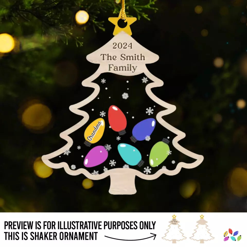 Se balancer autour du sapin de Noël - Décoration de Noël personnalisée à 3 étages - Cadeau de Noël pour les membres de la famille