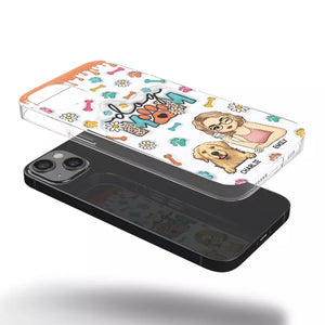 L'amour entre un chien et sa maman est indestructible - Coque de téléphone transparente personnalisée avec effet gonflable 3D - Cadeau pour les propriétaires et les amoureux des animaux