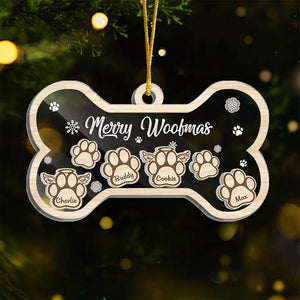 Joyeux Noël ! Décoration personnalisée à 3 étages pour chien ! Cadeau de Noël pour les propriétaires et les amoureux des animaux.