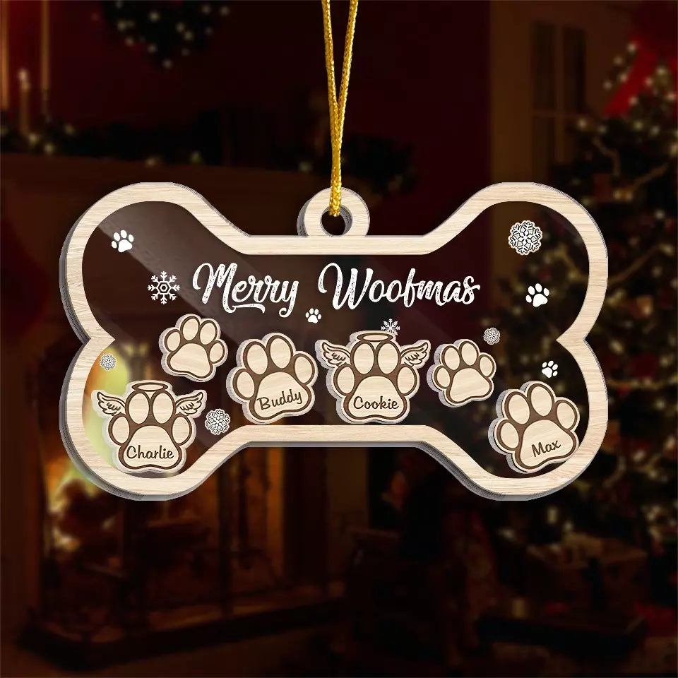 Joyeux Noël ! Décoration personnalisée à 3 étages pour chien ! Cadeau de Noël pour les propriétaires et les amoureux des animaux.