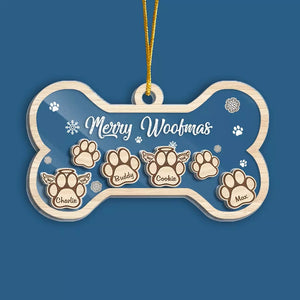 Joyeux Noël ! Décoration personnalisée à 3 étages pour chien ! Cadeau de Noël pour les propriétaires et les amoureux des animaux.