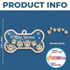 Joyeux Noël ! Décoration personnalisée à 3 étages pour chien ! Cadeau de Noël pour les propriétaires et les amoureux des animaux.